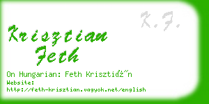 krisztian feth business card